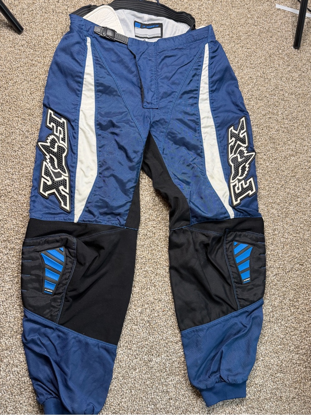 Fox Men’s Blue, Black & White Motocross size 38 made in corea